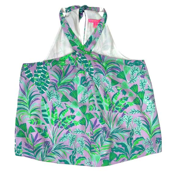Lilly Pulitzer Rori Halter Top Purple Iris XL Beach Vacation Cruise Resort - Picture 5 of 14